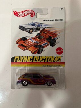 Hot Wheels Flying Customs 2013 ’76 Chevy Chevette Purple Flames Mattel